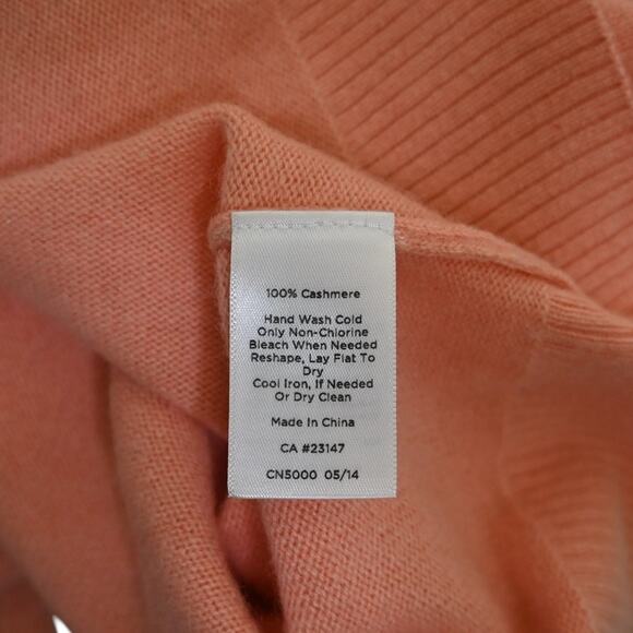 Talbots Pure Cashmere Womens MP 3/4 Sleeve Sweater in Peach - Picture 10 of 10